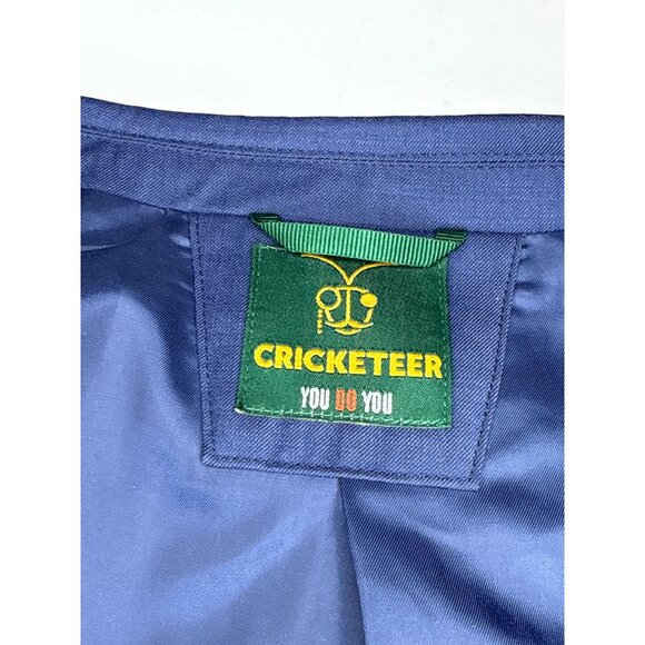 Cricketeer Dallas Men's Blazer Wool Blend Slim Fit Solid Blue Lined 44R NWT - Picture 9 of 13